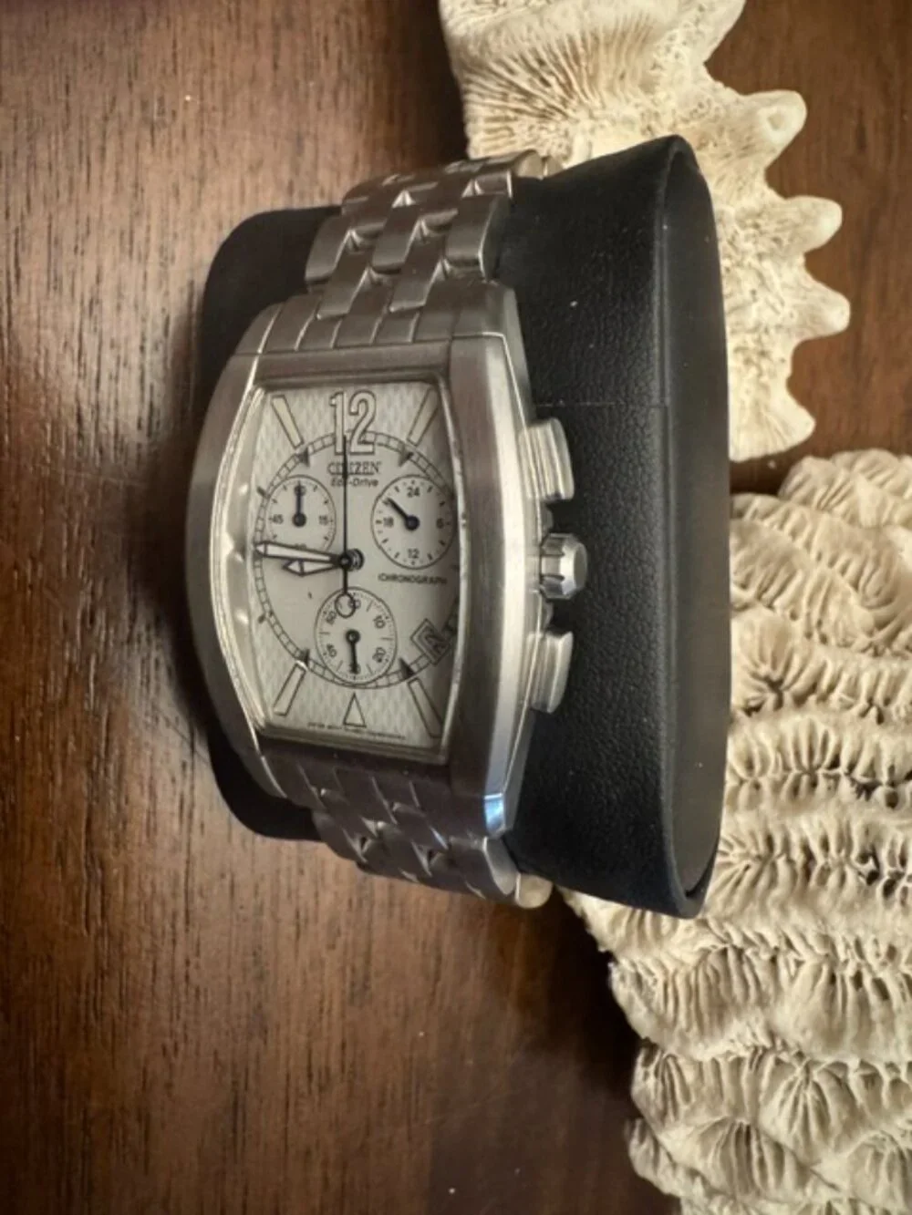 VINTAGE - Citizen Men's Eco-Drive Tonneau Chronograph - AS IS